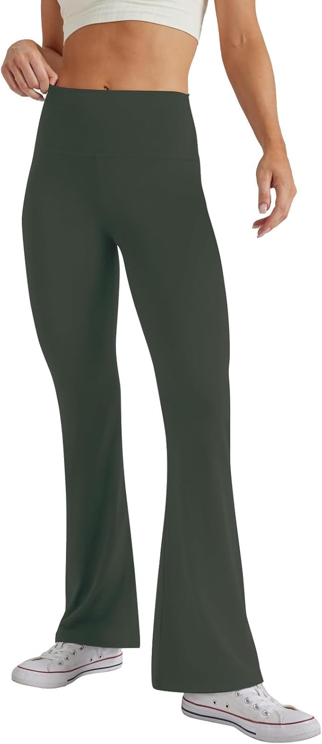 Thumbnail 1 de Pantalon de yoga femme Glacspyg à taille haute évasée – stretch respirant pour entraînement, course et tenue casual