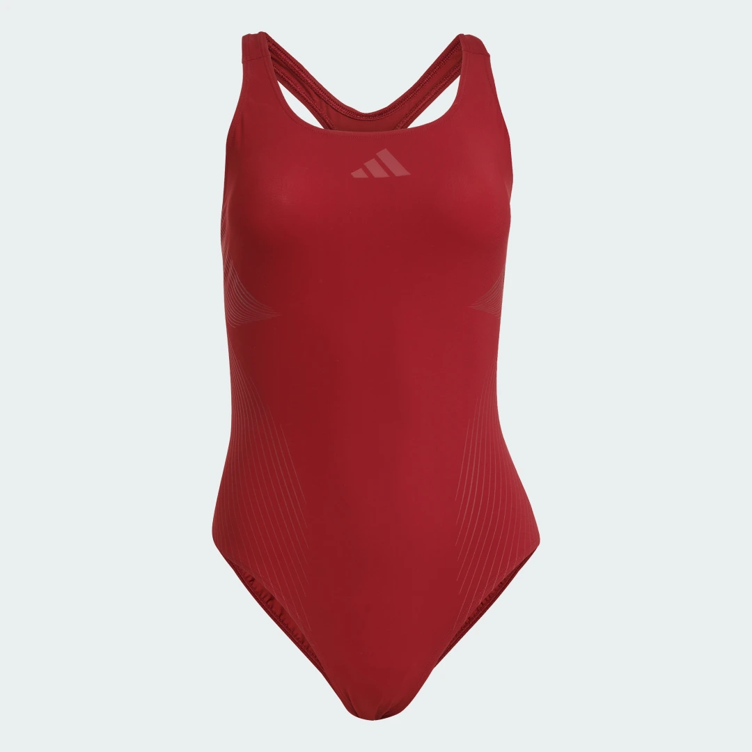Detalle 2 de Bañador Lanelux Y-Back de Adidas: estilo Burgundy y soporte cómodo