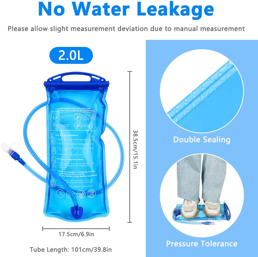 Thumbnail 4 de flintronic 2L BPA-free Hydration Bladder with insulated tube (leak-proof replacement reservoir)