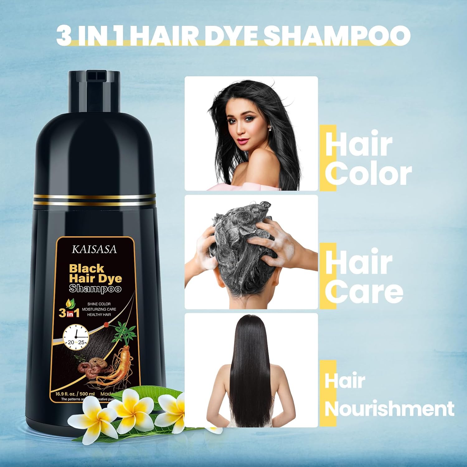 Thumbnail 4 de Schwarzes HaarfĂ€rbeshampoo 3 in 1 đâ