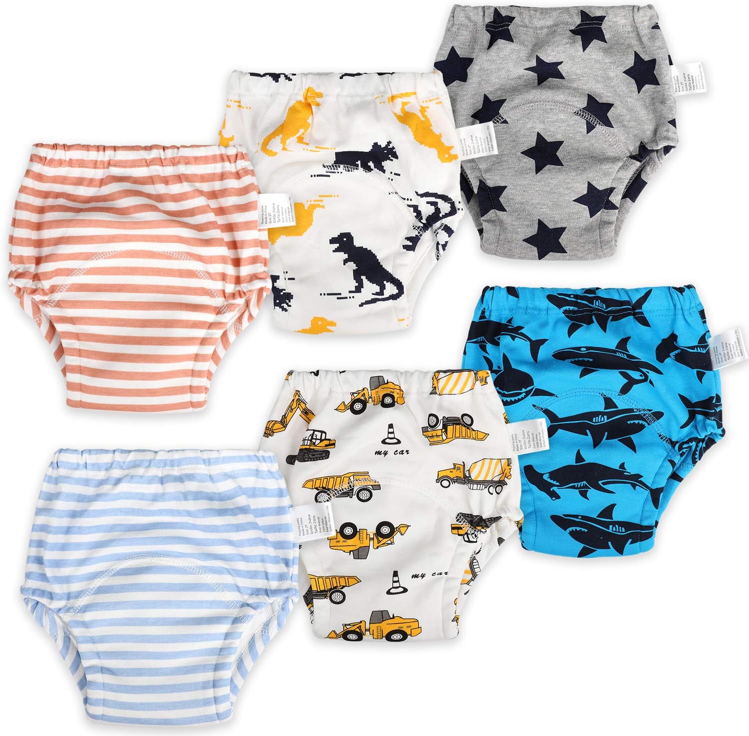 Thumbnail 5 de FLYISH DIRECT Potty Training Pants – 100% Cotton, Absorbent, Reusable Underwear for Toddlers (Girls), Pink Animals, 6 Packs (Ages 2–9)