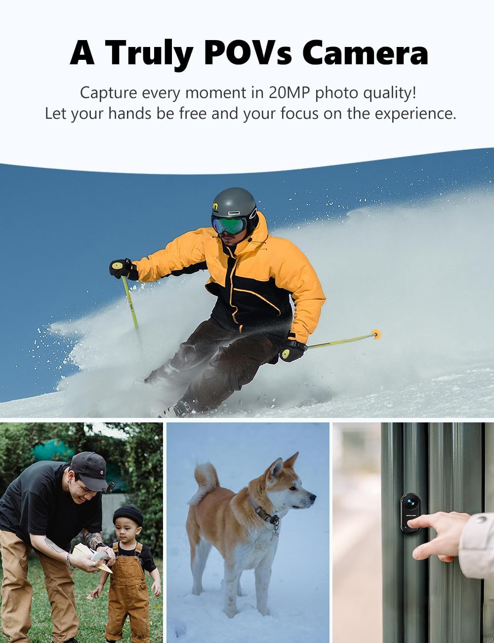 Thumbnail 2 de Apexcam K70 4K Mini Thumb Camera: Compact POV Action Camera for Everyday Adventure