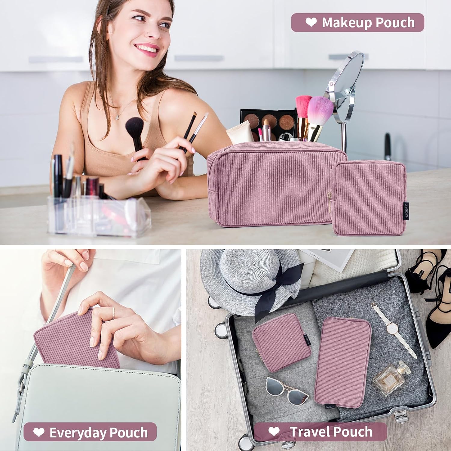 Thumbnail 6 de MAGEFY Small Makeup Bag 4.7x5.1 in
