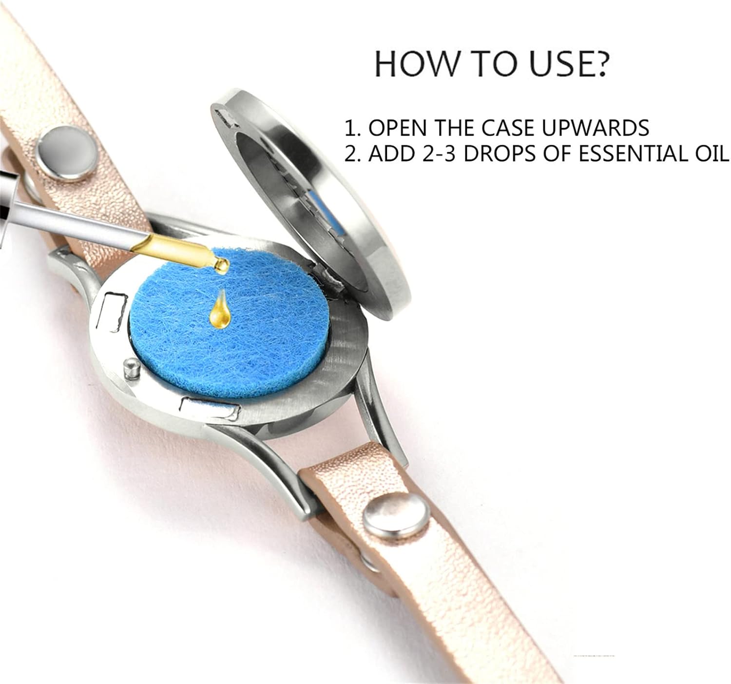 Thumbnail 2 de Cupimatch Bracelet diffuseur d’huiles essentielles Arbre de Vie à médaillon aimanté (acier inoxydable) avec 8 recharges