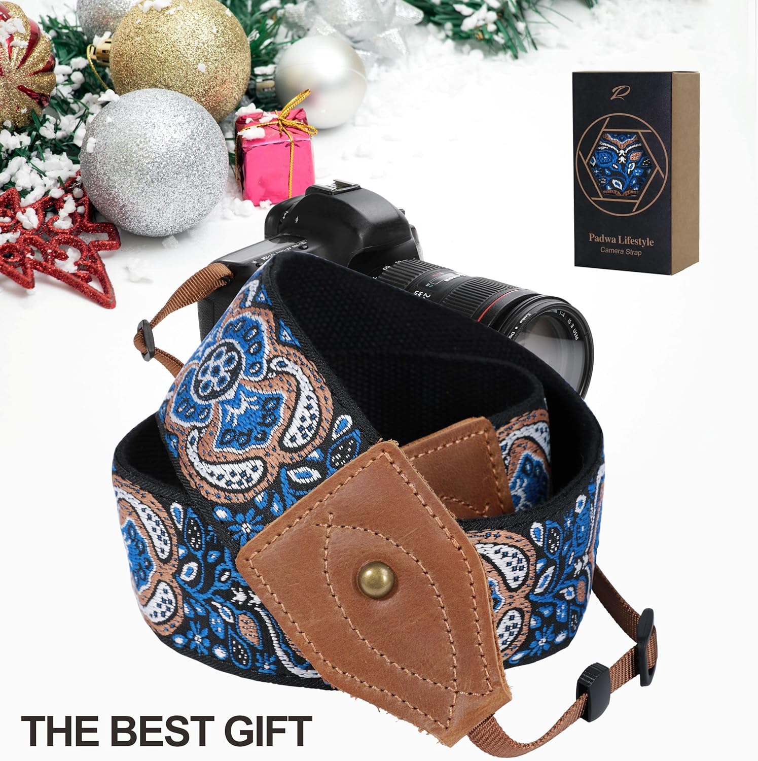 Thumbnail 6 de Padwa Lifestyle 2" Wide Classic Crazy Horse Art Cowhide Head Camera Strap