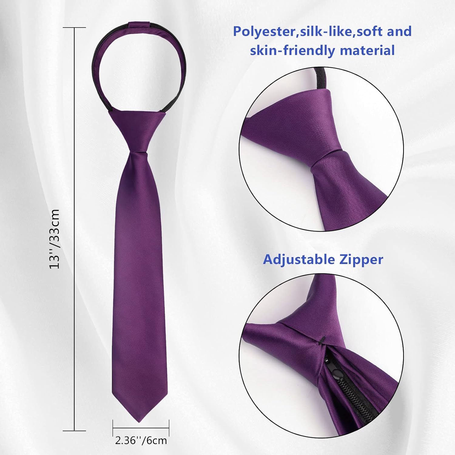 Detalle de Alizeal Boys 3pc Bow Tie, Necktie & Waistcoat Set — Solid Colour