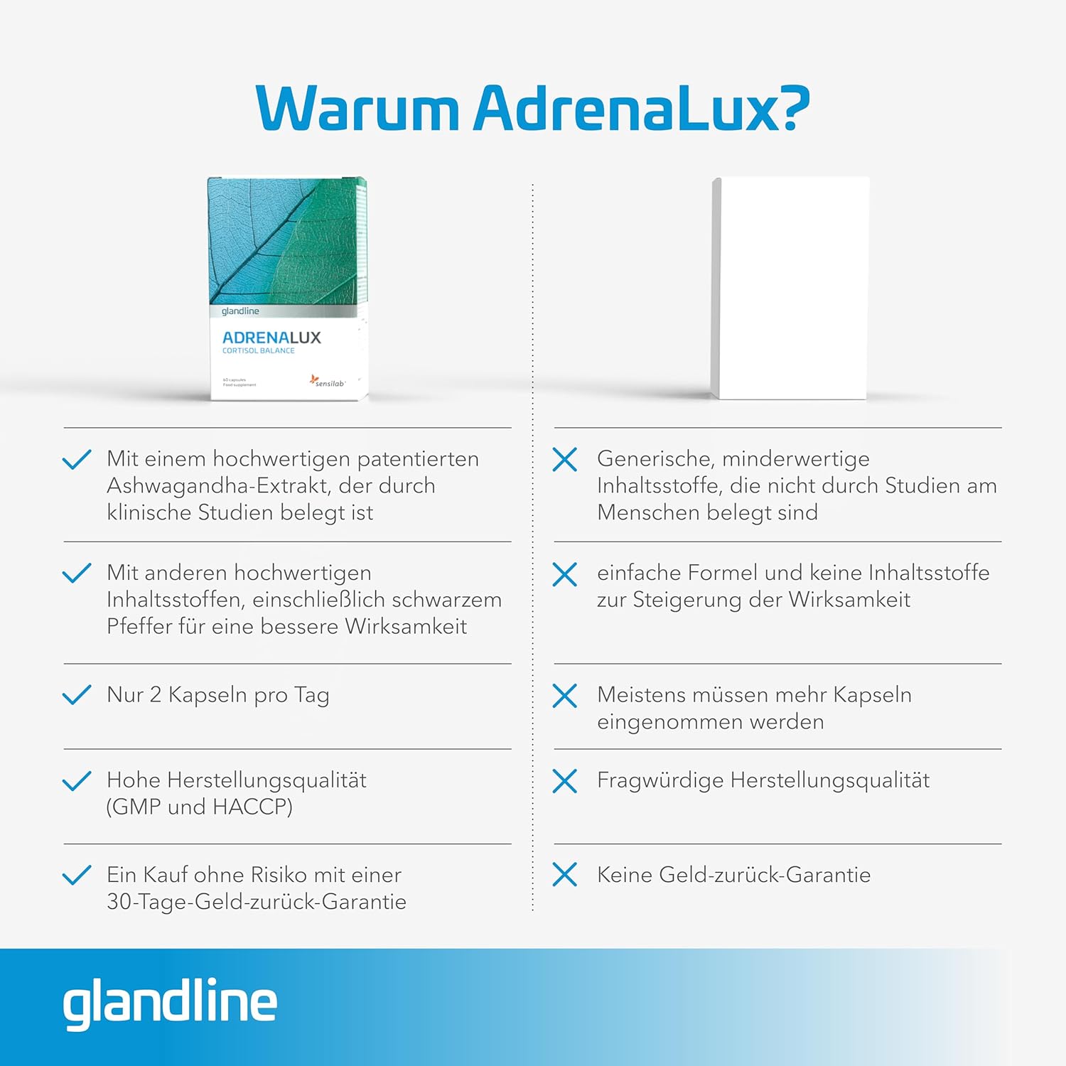 Thumbnail 3 de Sensilab AdrenaLux: Ashwagandha 600 mg & Rhodiola mit Magnesium sowie Vitamin B5/B6 (120 Kapseln)