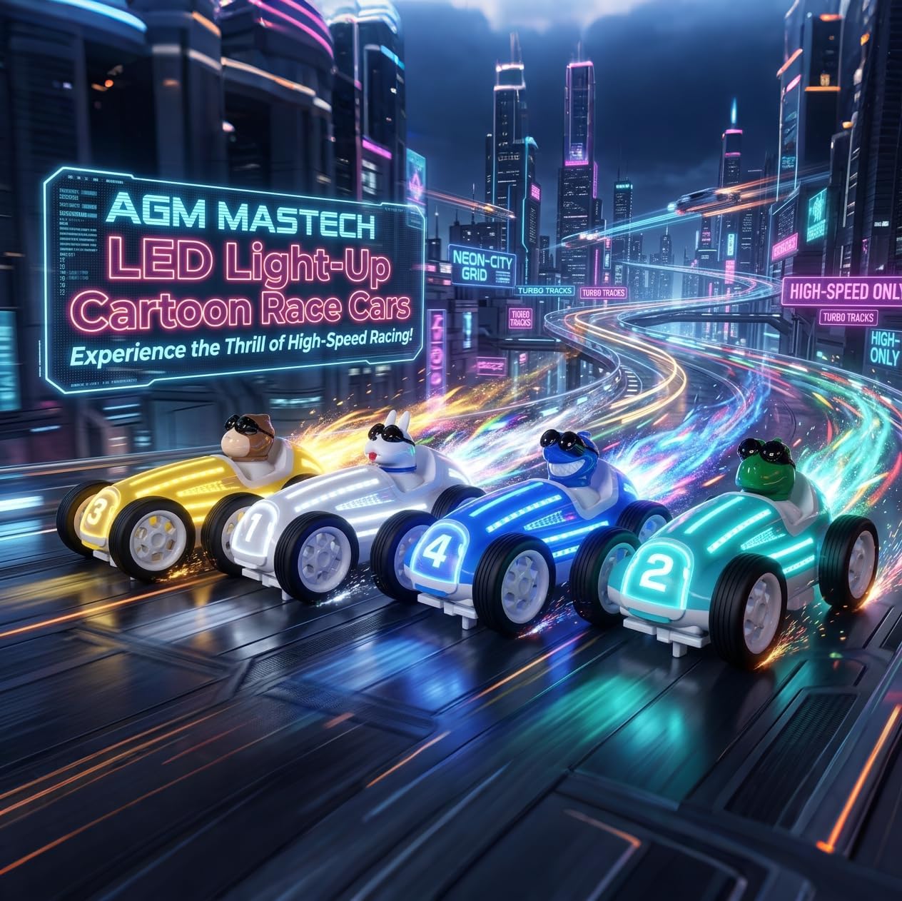 Detalle 2 de AGM MASTECH MR-20 Crazy-Loop Slot Car Track with 360° Loop and LED Cars
