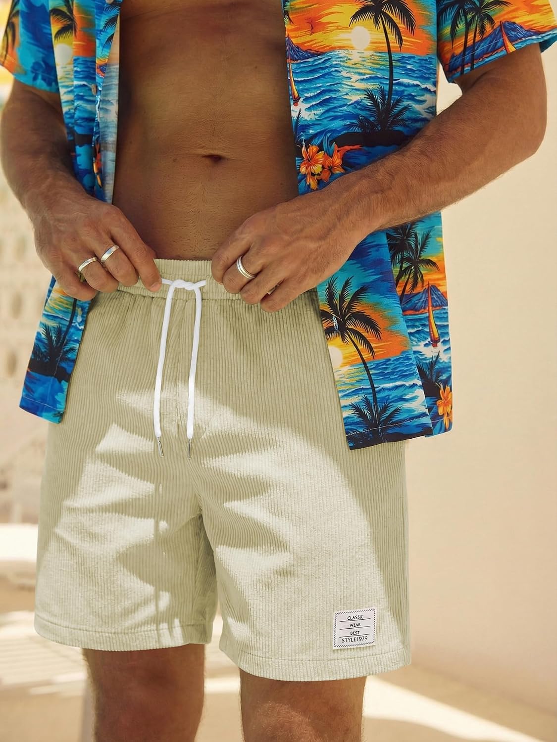 Thumbnail 6 de JMIERR Corduroy Shorts für Herren mit Taschen