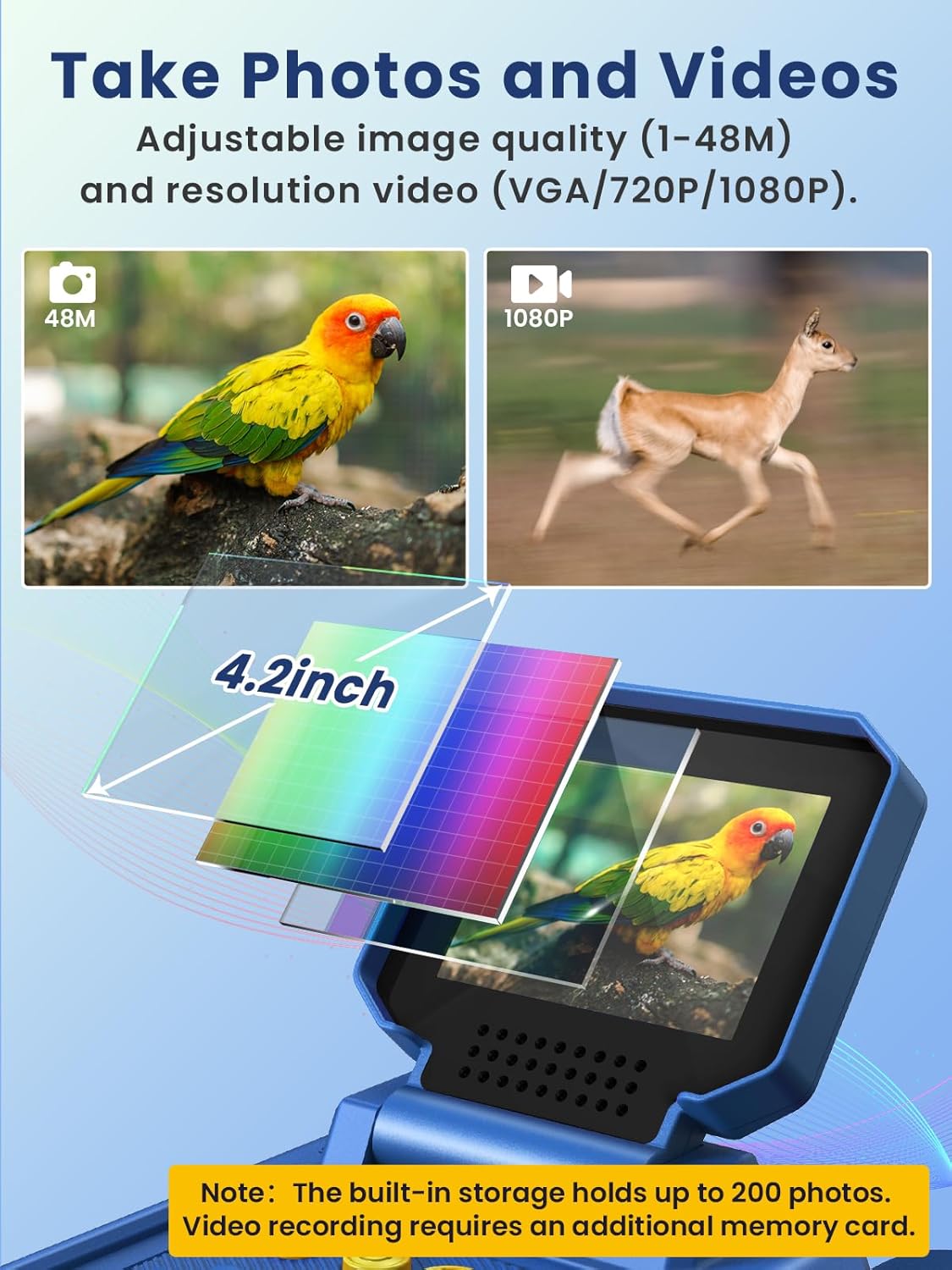 Detalle de Acoath Kids Binoculars with Night Vision Camera and 10X Zoom: A Mix of Exploration and Learning