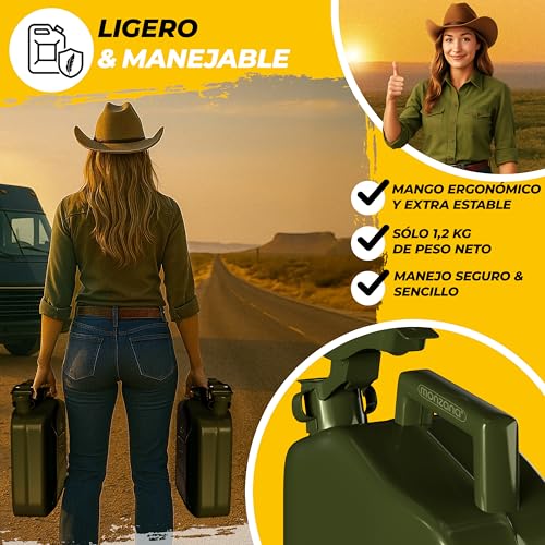 Thumbnail 4 de Bidón de Gasolina Metálico Monzana 5L Verde⛽