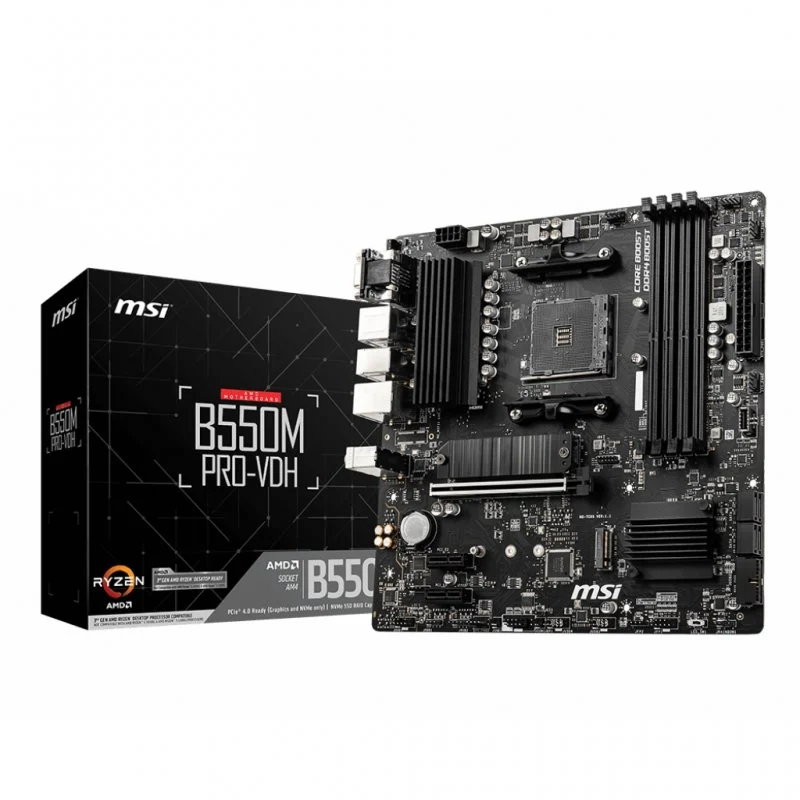 Detalle de MSI B550M PRO-VDH placa base AMD