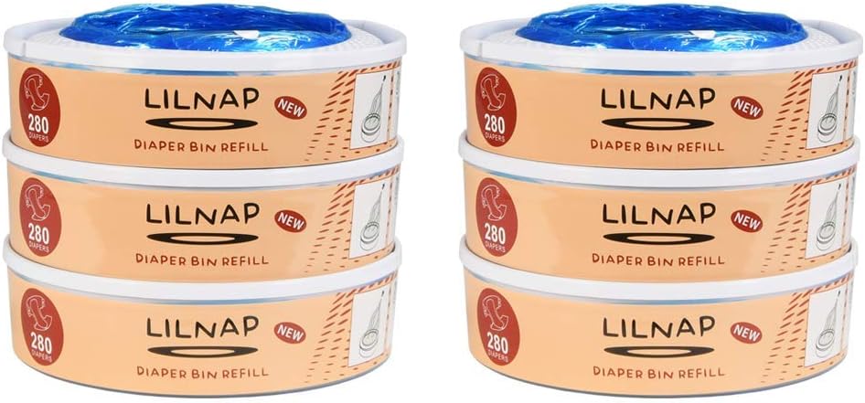 Thumbnail 1 de LILNAP 6 Nachfüllkassetten (runde Kassetten) für Angelcare Windeleimer & Litter Locker II – Neues Design