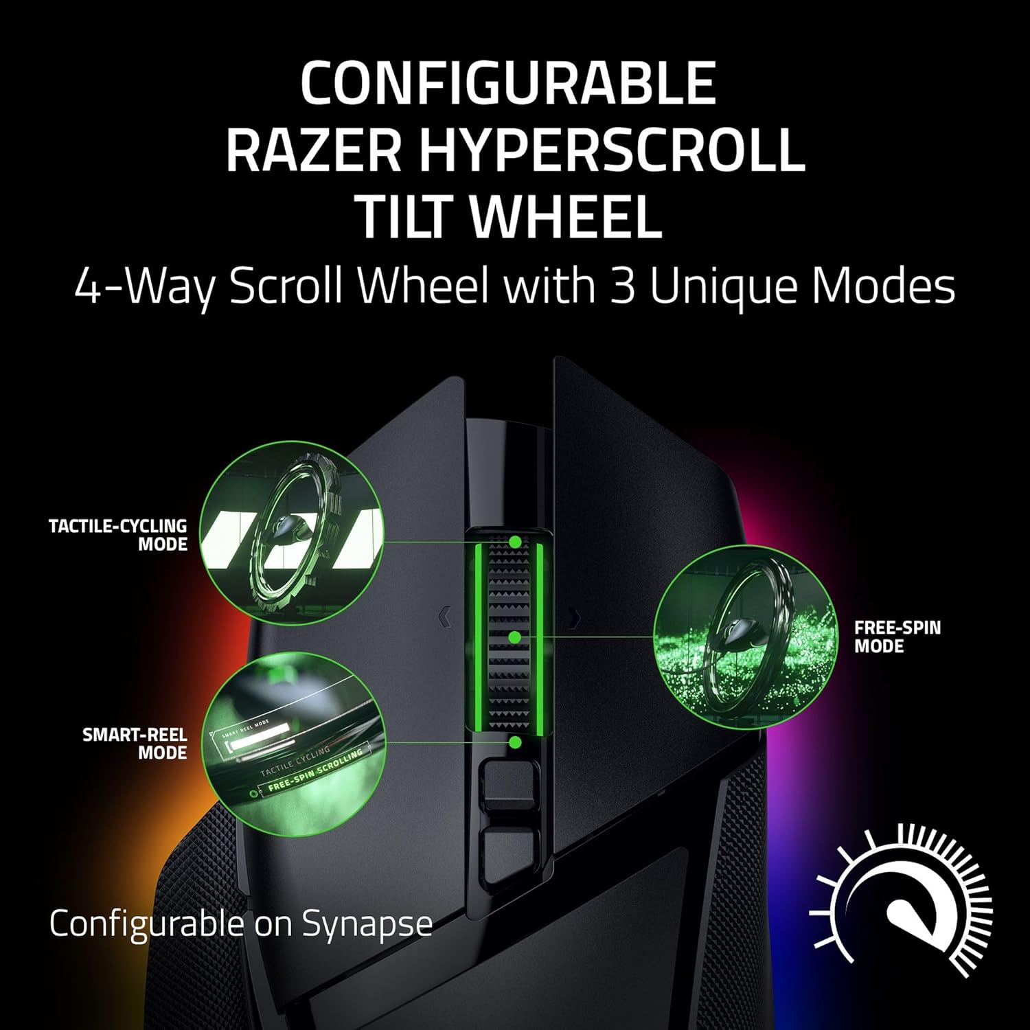 Thumbnail 1 de Razer Basilisk V3 Pro 35K Wireless Gaming Mouse — HyperScroll tilt wheel, 35K optical sensor & up to 140-hour battery (Black)