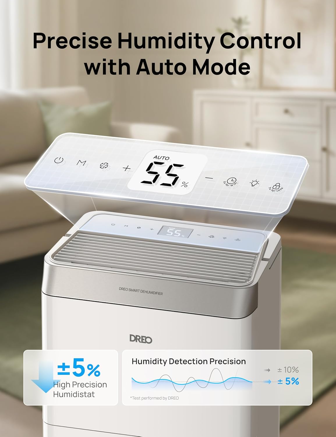 Thumbnail 4 de Dreo 20L/day Smart Dehumidifier 20L