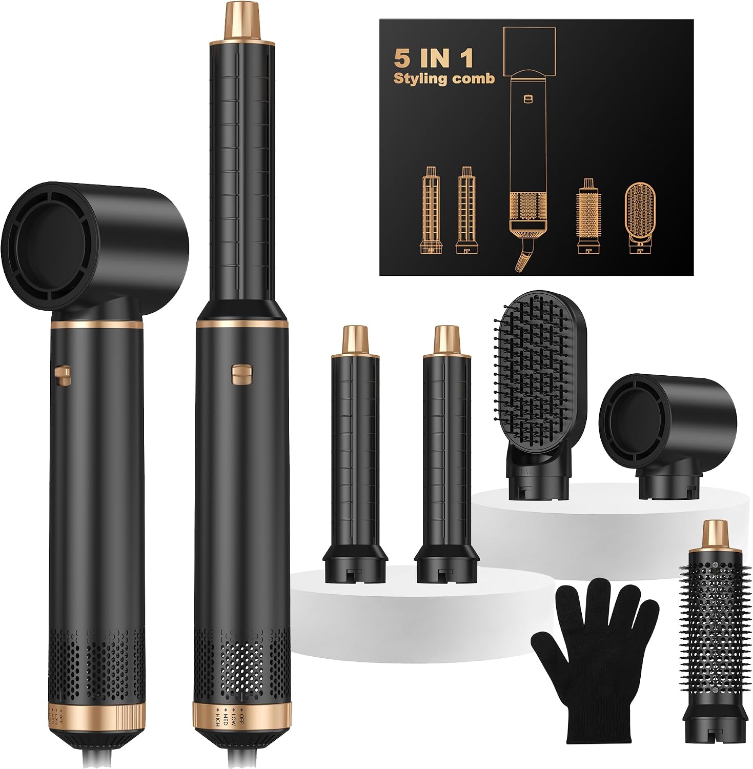 Detalle de Asciugacapelli 5 in 1 Hair Styler Air Styler Phone: volume, lisci e ricci con tecnologia agli ioni
