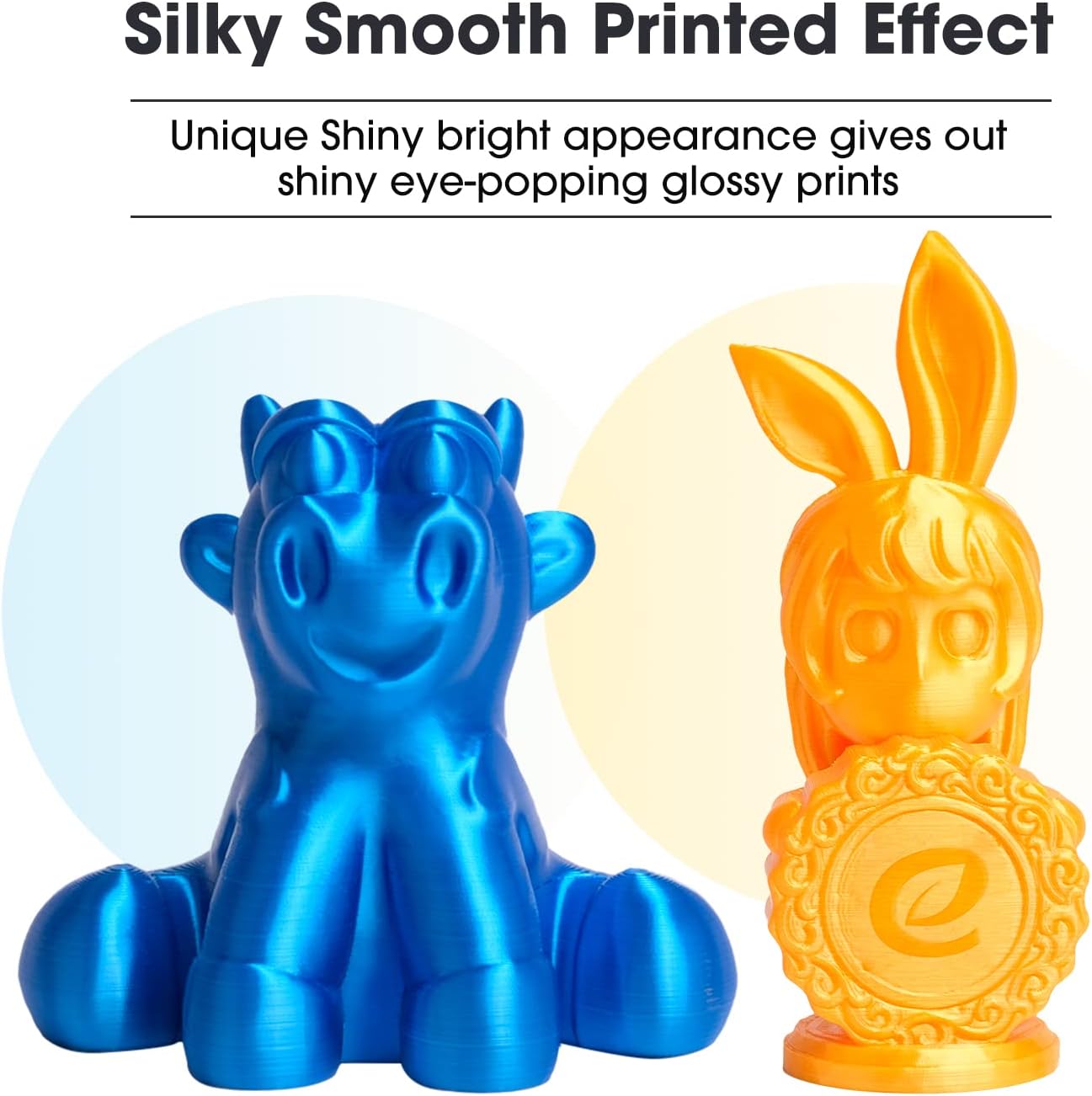 Thumbnail 2 de eSUN Zijde Metaal PLA-filament 1,75 mm, 1 kg, zijdeblauw