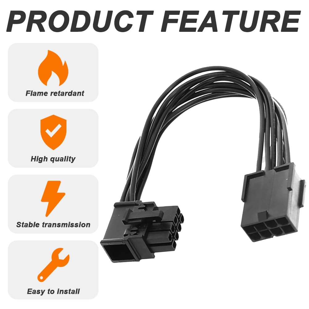 Thumbnail 5 de Xiatiaosann Right Angle PCIe 8-Pin Extension Cable (2-Pack) – 90° Male to Female Power Adapter for Graphics Cards
