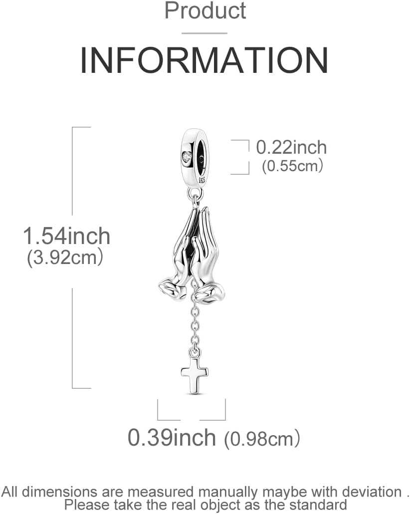 Detalle 1 de Kreuz Charms Für Armbänder 0,46 cm Lochgröße