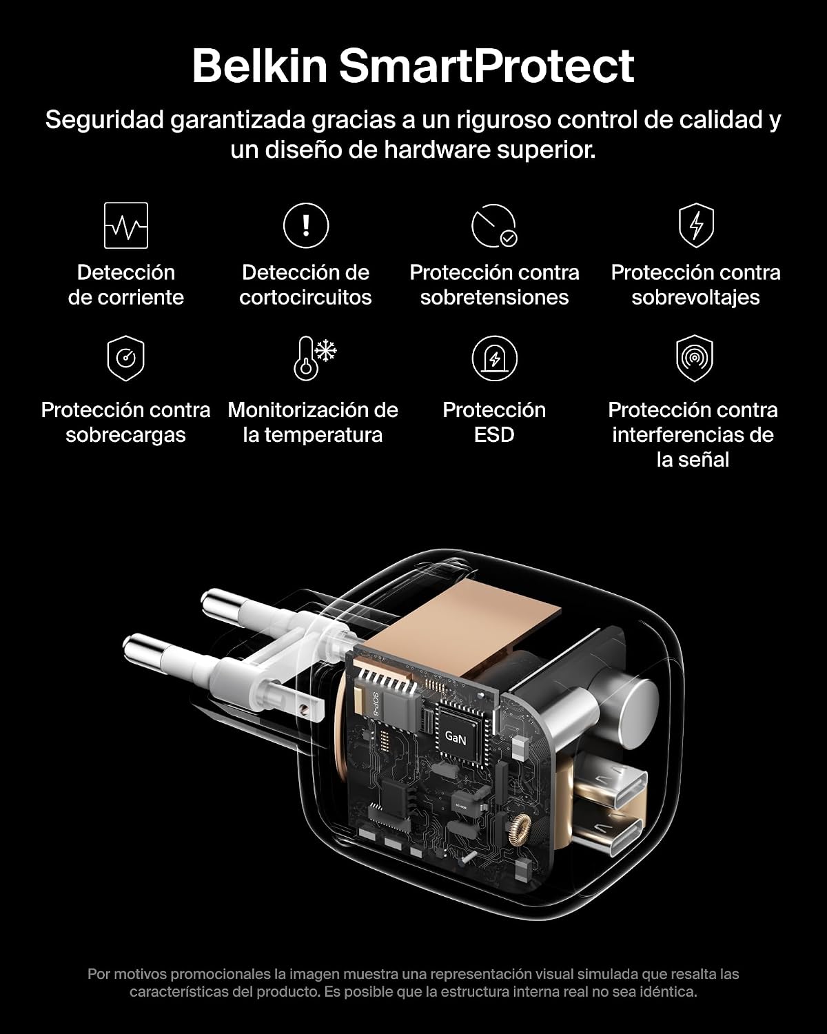 Thumbnail 5 de Belkin SmartProtect 67W cargador USB‑C 2 puertos