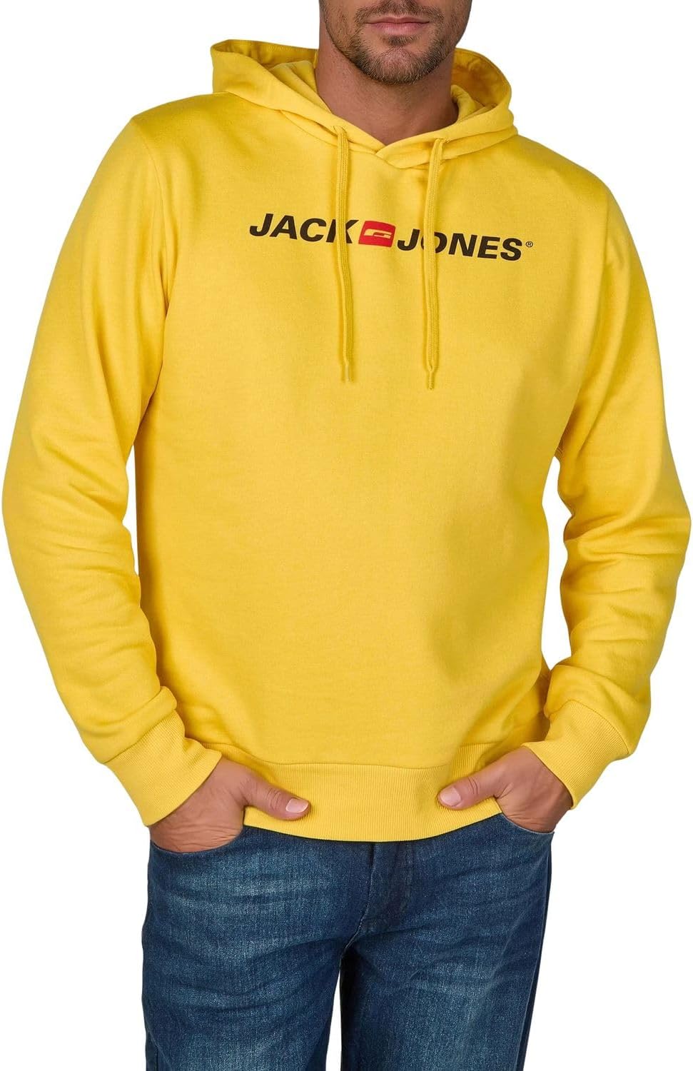 Thumbnail 6 de Jack & Jones Herren-Hoodie mit Druck JJMORTY im Regular Fit (Kapuzenpullover) – Grün/Gelb/Grau/Rot