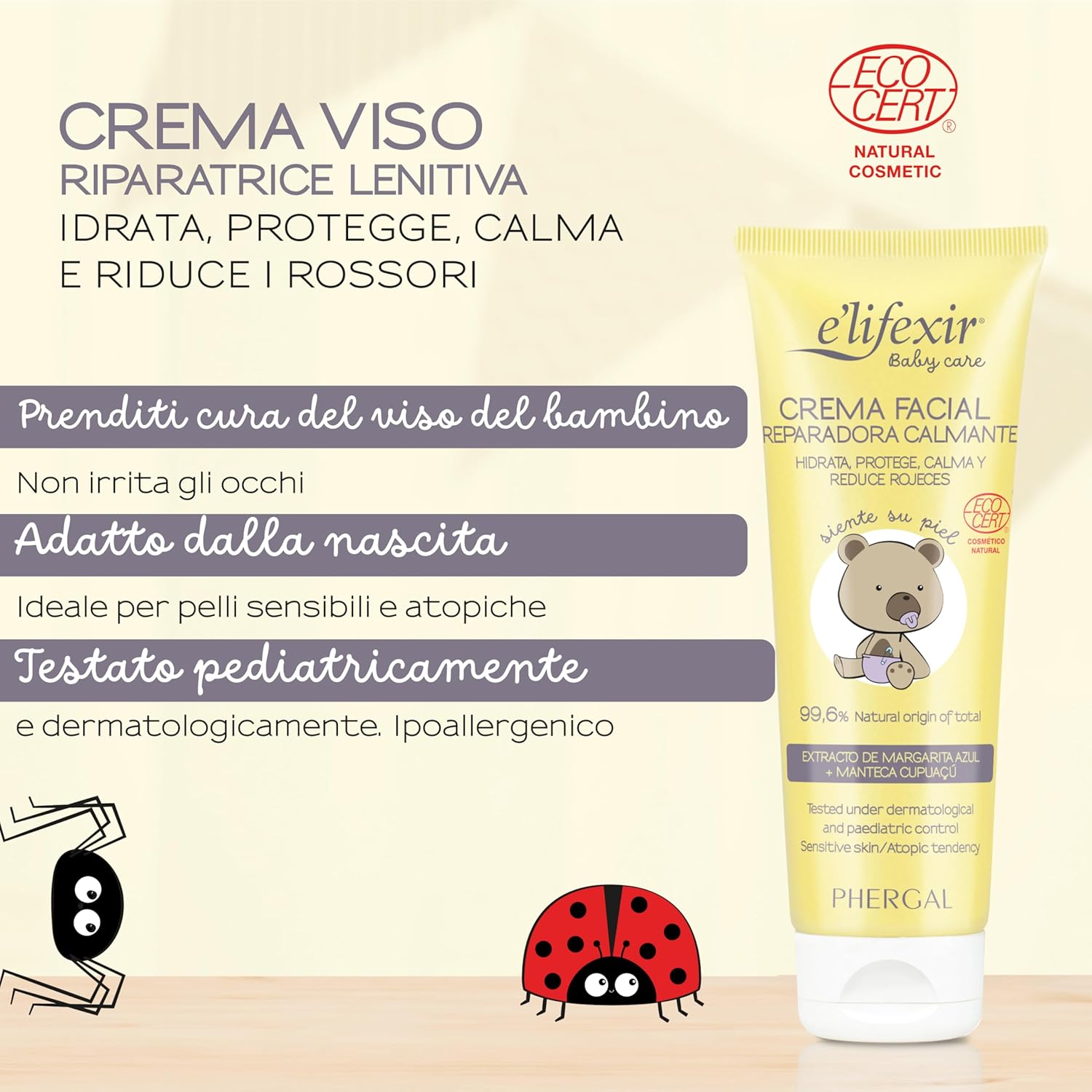 Thumbnail 1 de Elifexir Baby Care Crema viso lenitiva riparatrice 50 ml – comfort ultra-delicato per pelli sensibili