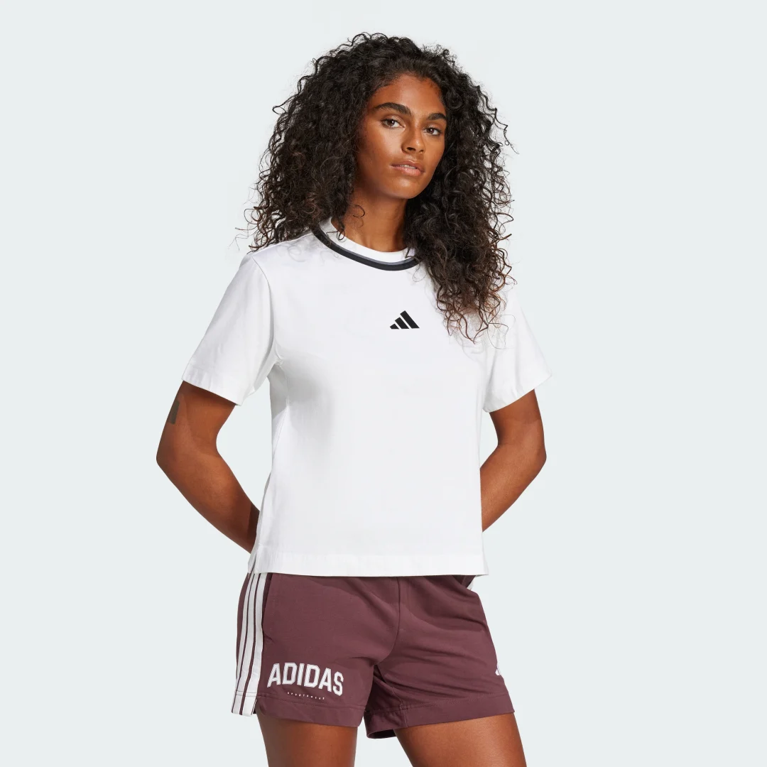 Thumbnail 2 de Camiseta Essentials Color Pop Cotton de Adidas — Blanco, para uso diario