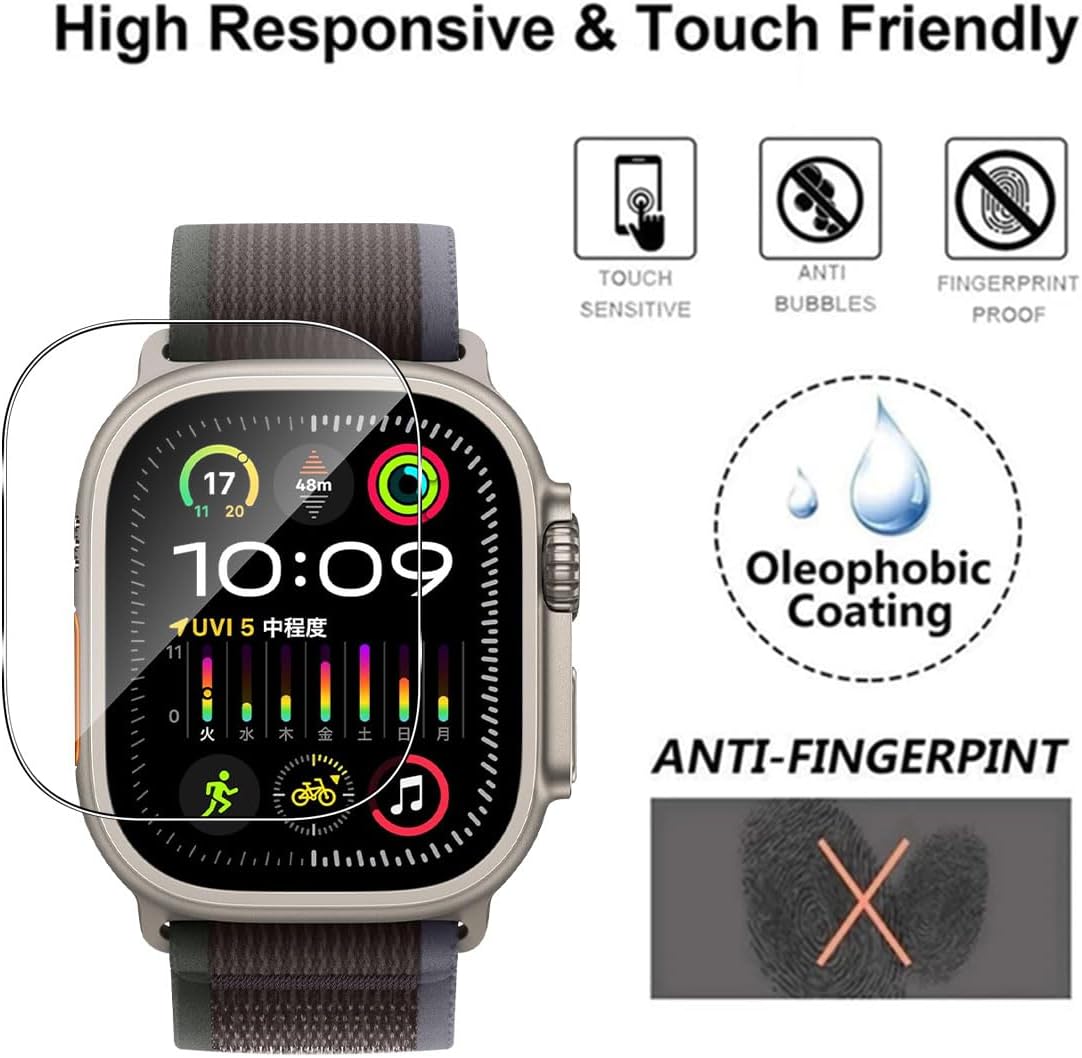 Thumbnail 5 de Mayfun 3er Schutzfolie für Apple Watch Ultra 3 (49 mm) – kratzfestes HD-Displayschutzglas aus TPU, blasenfrei