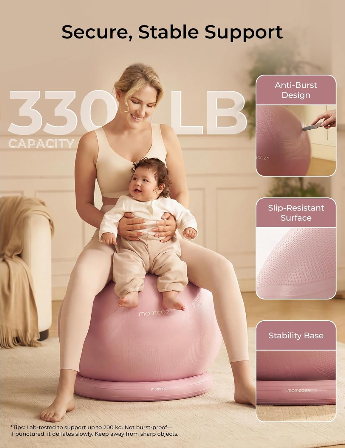 Thumbnail 6 de Momcozy BirthEase Pregnancy Ball Set: Full-Journey App-Based Courses & Safe Maternity Exercise Ball