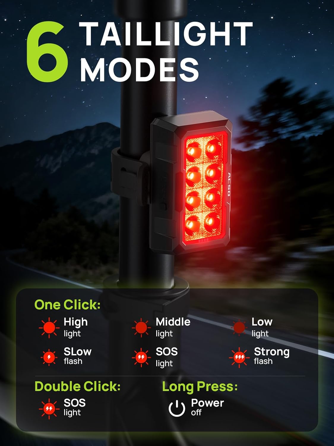 Thumbnail 3 de ACSO Bike Lights Front and Back