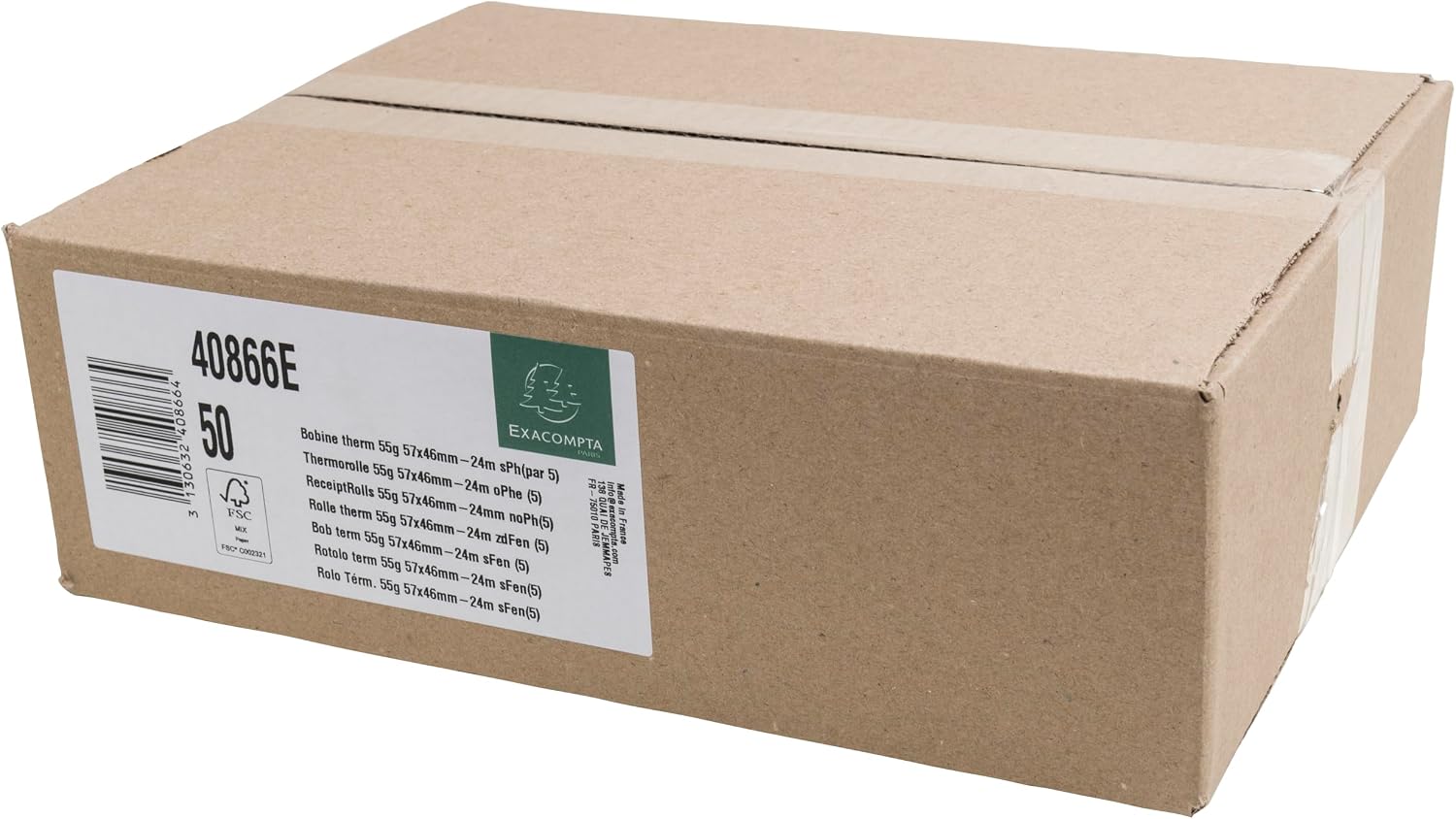 Detalle 2 de Exacompta 40866E Bobines 57x46mm 24m
