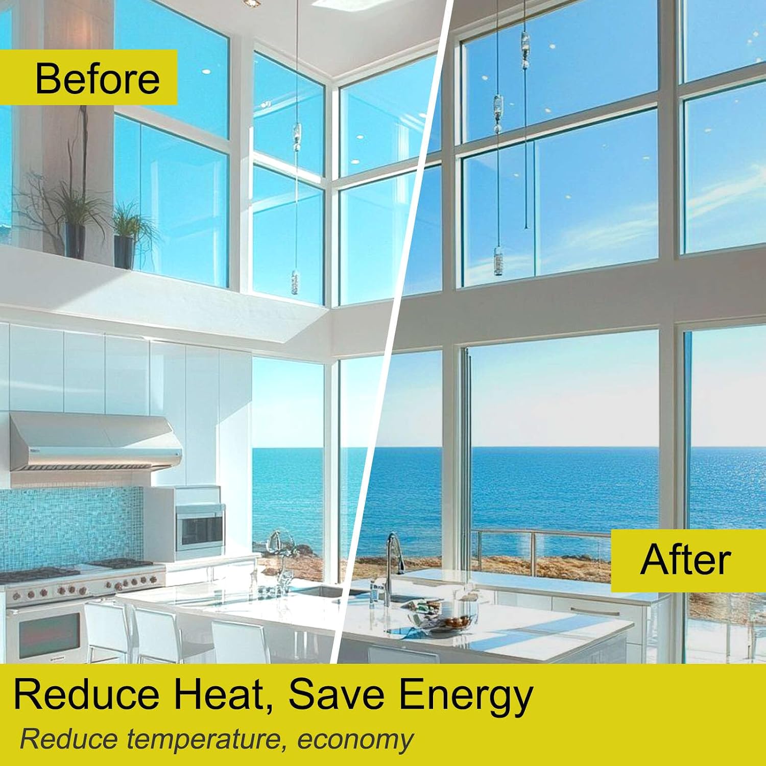 Thumbnail 3 de Folizent One Way Clear Window Film Privacy 75x400cm – Heat Reflective, UV Blocking, Anti-Glare