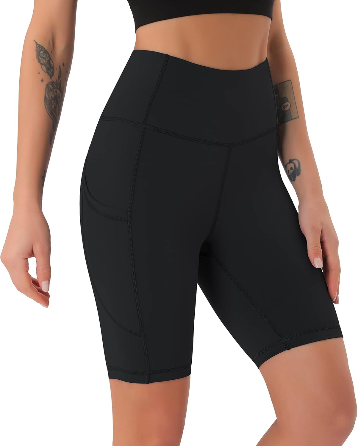 Thumbnail 6 de Persit Damen Kurze Leggings Blickdicht Radlerhose mit Taschen