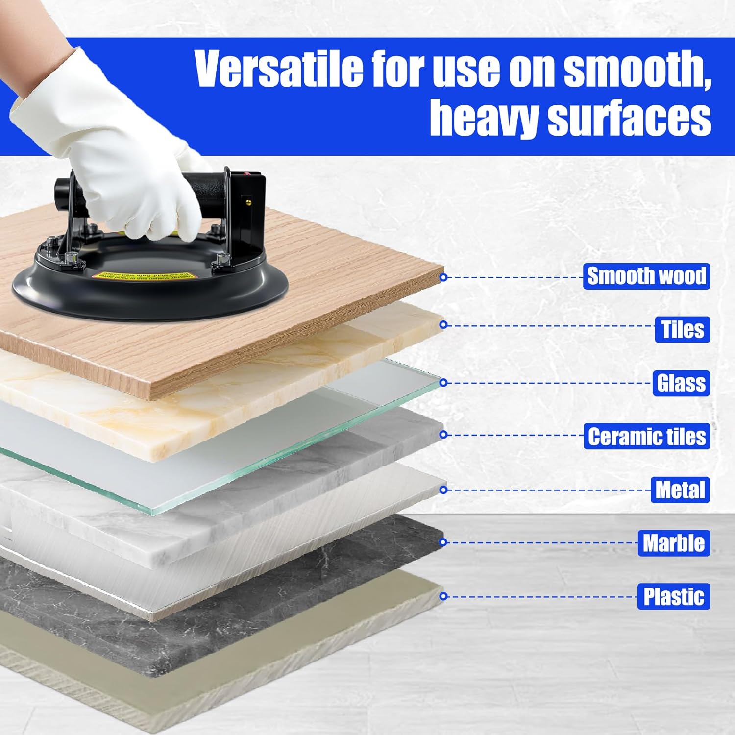 Detalle de 8" Glass Suckers Lifters 200 kg heavy-duty suction cups