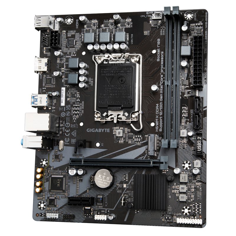 Detalle de Gigabyte H610M K DDR4 placa base 2 DIMM
