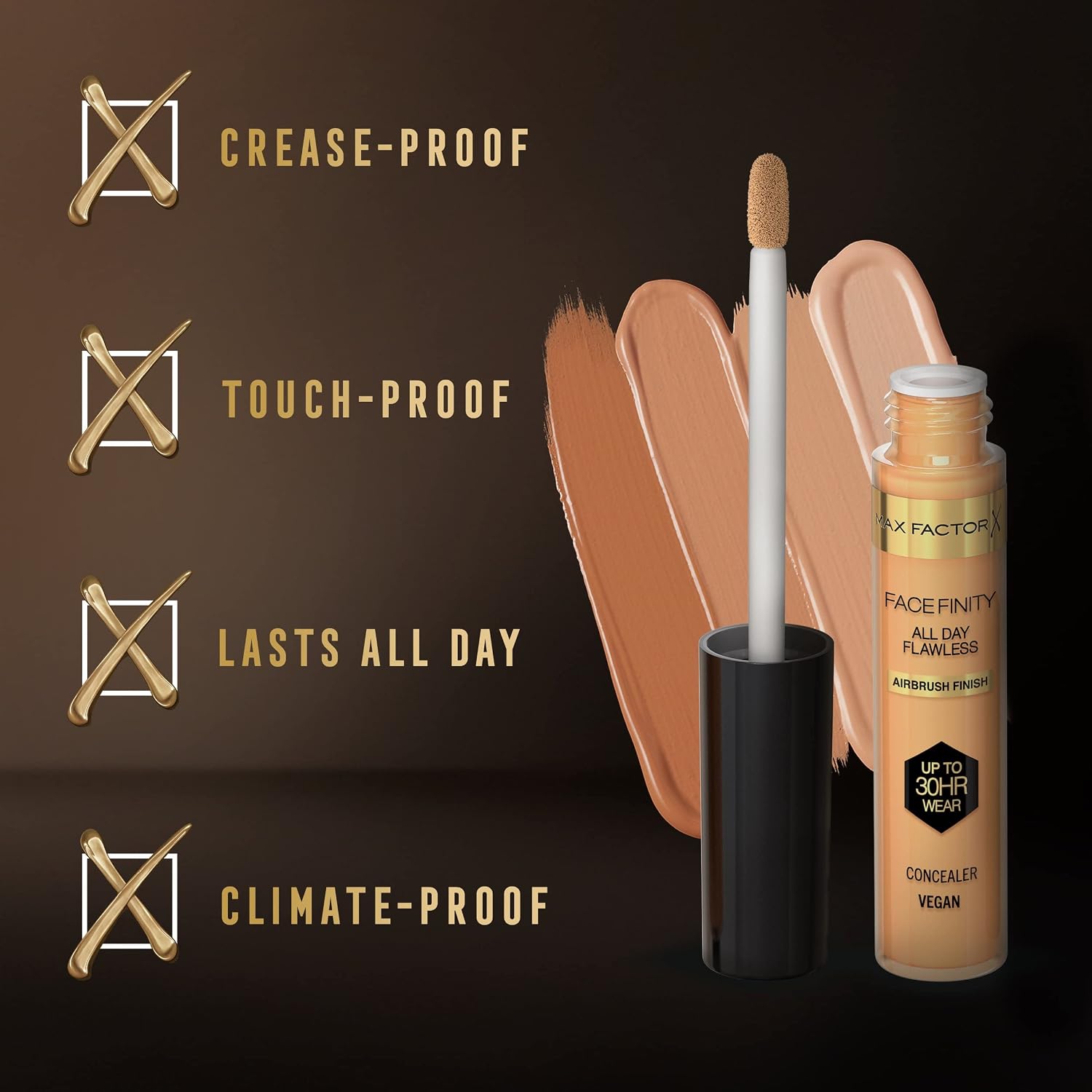 Detalle de Max Factor Correttore Facefinity All Day Flawless - Correttore liquido vegan da 7,8 ml nel tono 040
