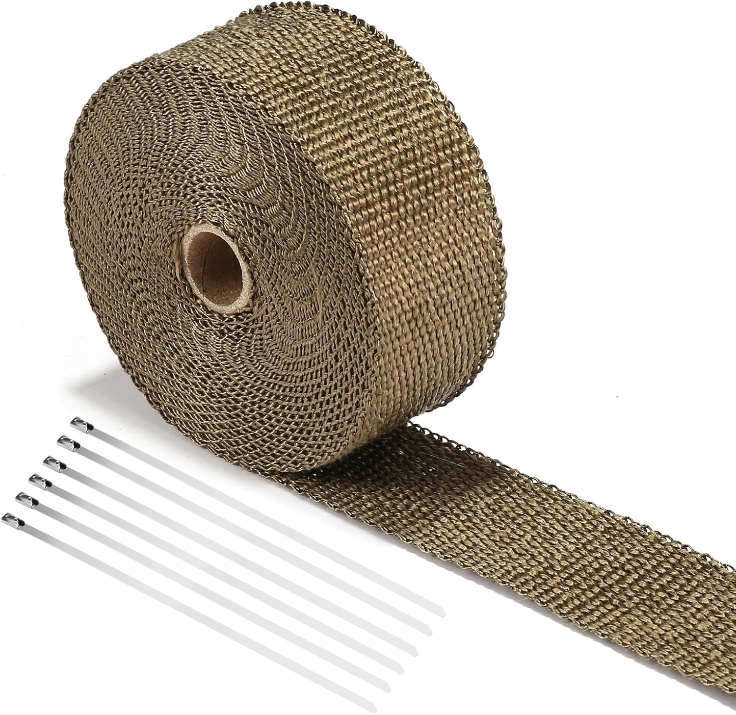 Thumbnail 4 de LIHAO Hitzeschutzband aus Basaltfaser (15 m) für Fächerkrümmer – mit Kabelbindern und Handschuhen