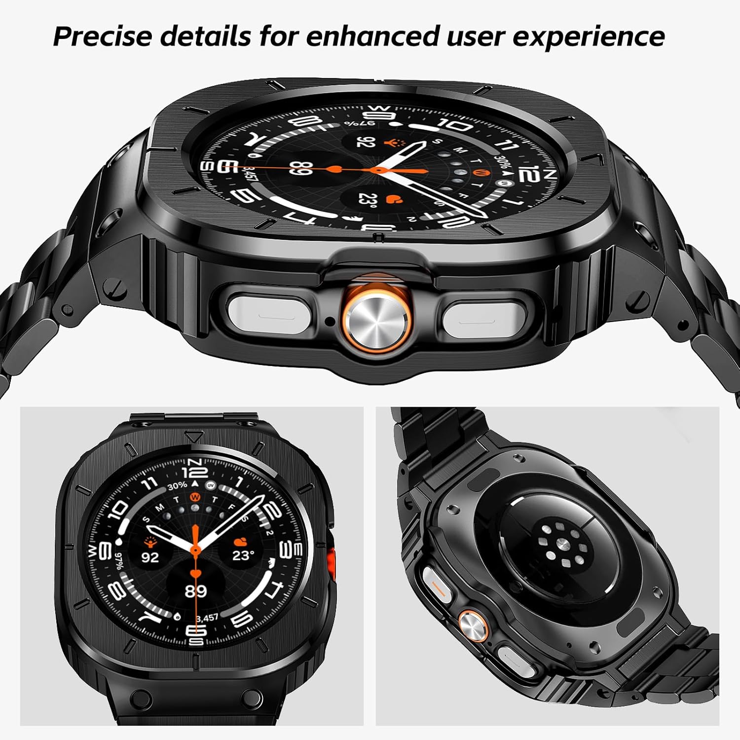 Thumbnail 2 de SUPLINK Metal Case with Band for Samsung Galaxy Watch (Ultra 47mm / 5 Pro 45mm / 6 / 5 / 4 44mm)