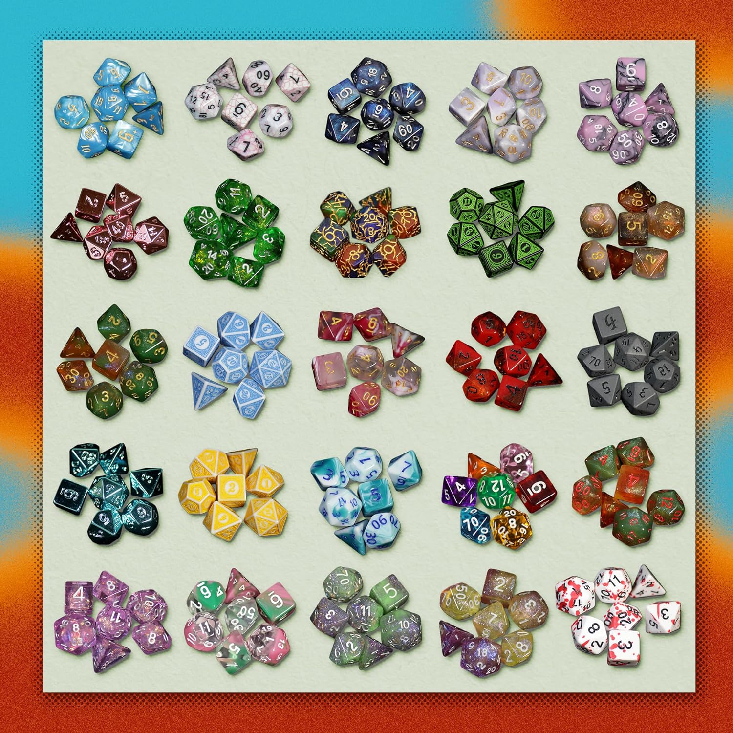 Thumbnail 1 de 1985 Games Mystery Dice: Set of 7 Polyhedral Dice for RPGs