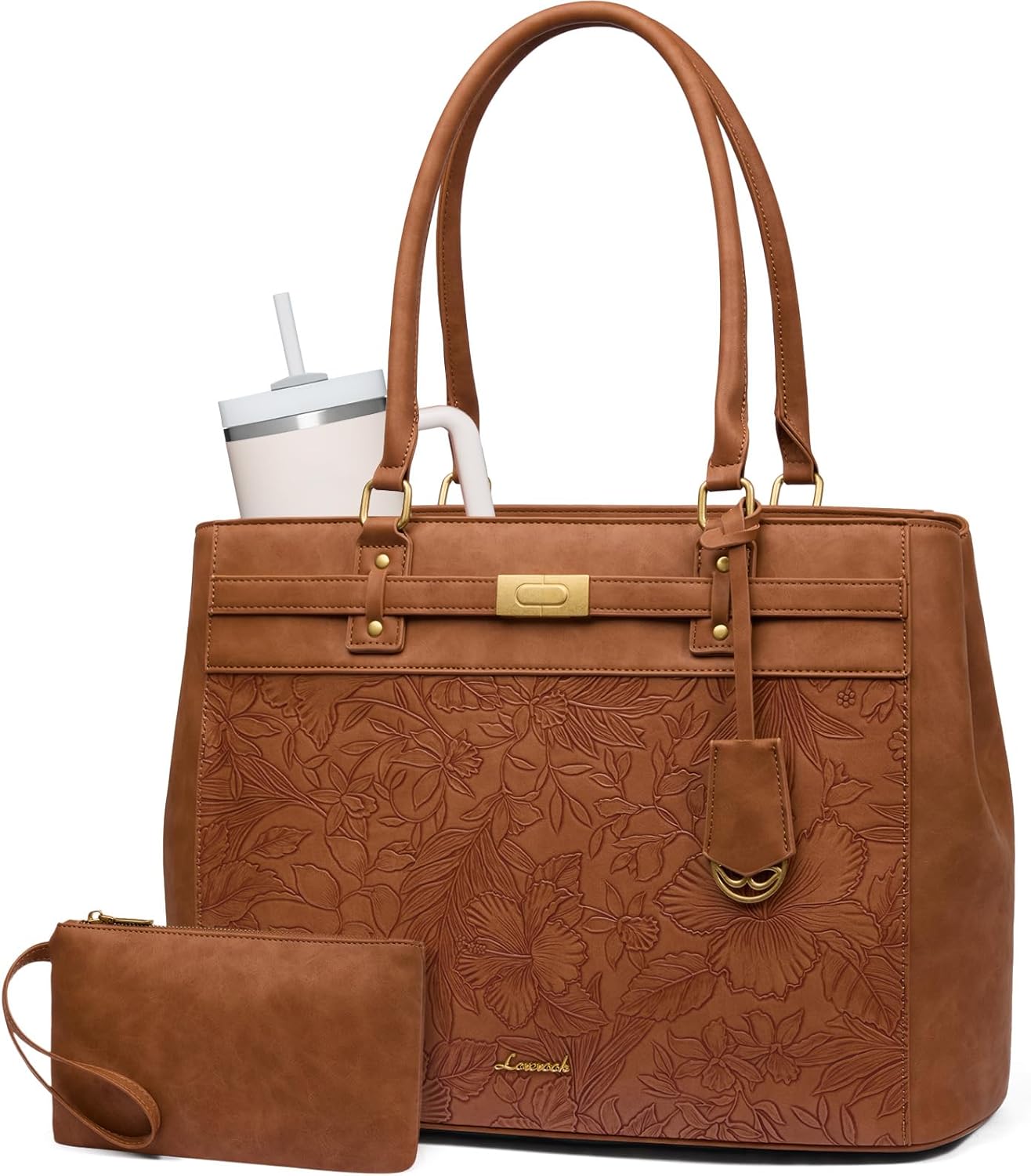 Thumbnail 6 de LOVEVOOK Damen Handtasche groß (bis 15,6 Zoll) – Business-Shopper mit gepolstertem Laptopfach