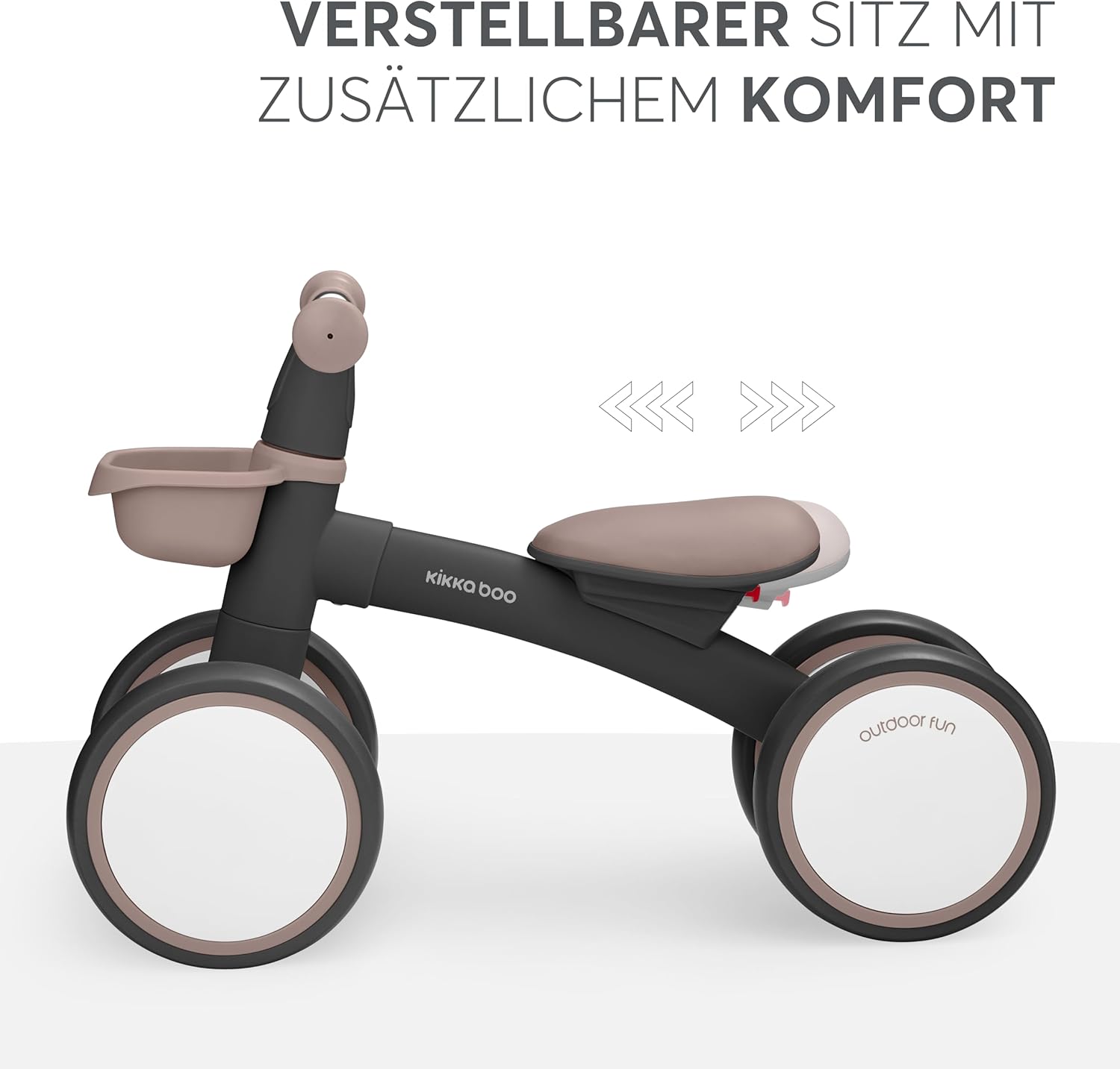 Detalle de KikkaBoo ZIPI Laufrad ohne Pedale mit Korb – verstellbar, Aluminium, sicher