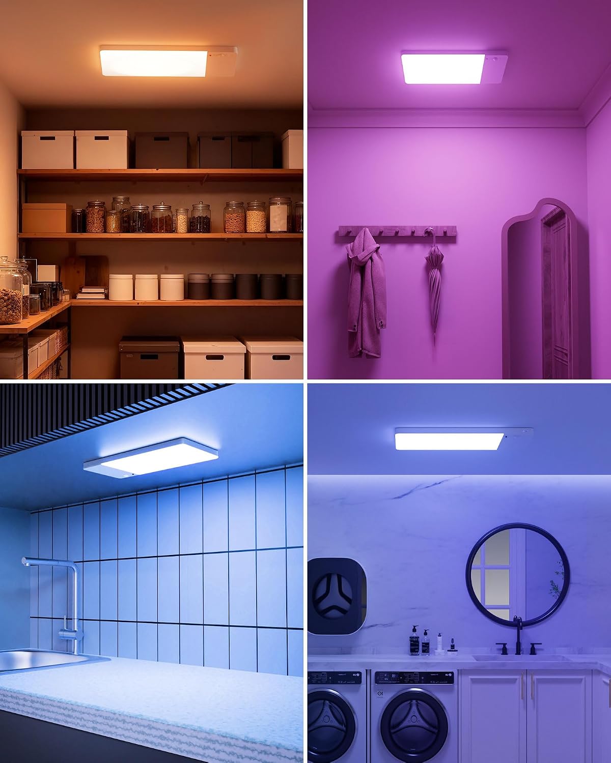 Thumbnail 6 de FULEN CL06 2-Pack Rechargeable Motion Sensor Ceiling Lights with RGB