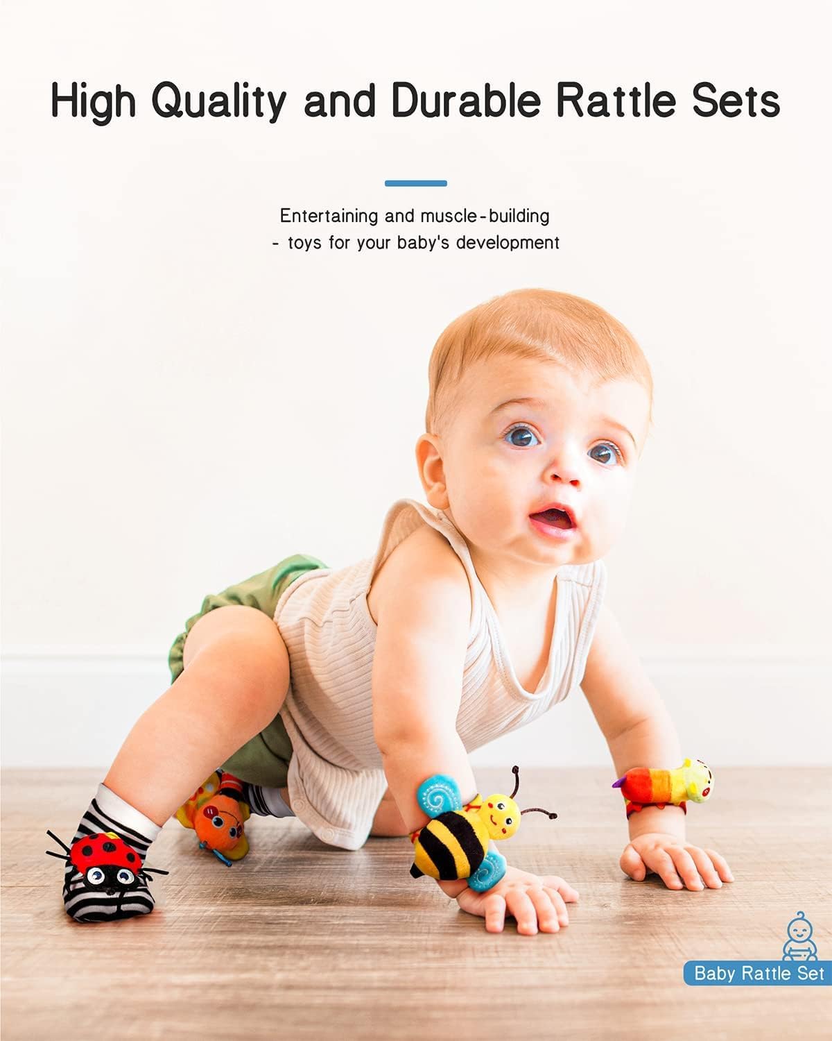 Thumbnail 4 de Infinno Wrist Rattle Socks for 0-12 Months