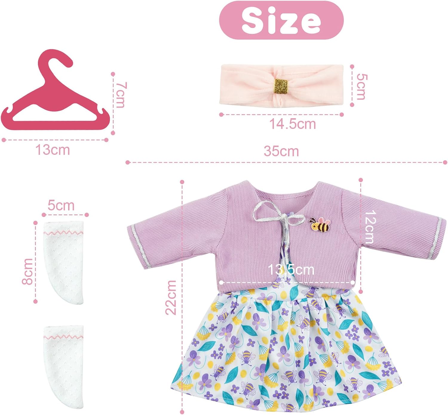 Thumbnail 3 de Aolso Baby Doll Clothes 14-18 Inch 4-Pack