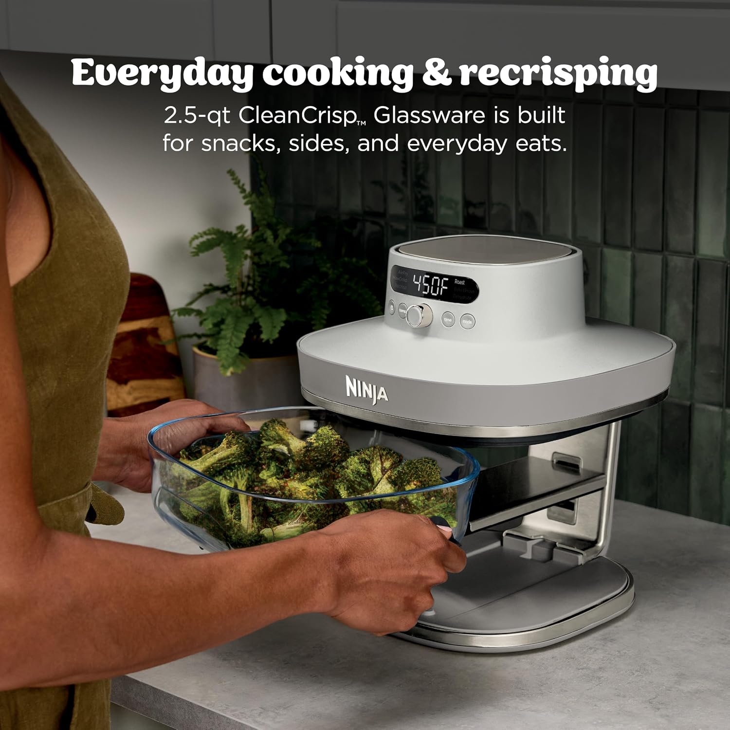 Thumbnail 6 de Ninja Crispi Pro AS101WH1 Glass Air Fryer, 6-in-1, 6-Qt, Bone & Champagne