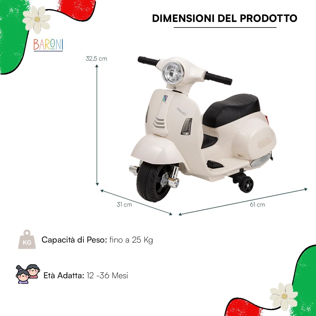 Thumbnail 1 de Baroni Toys Vespa elettrica 6V 3 km/h