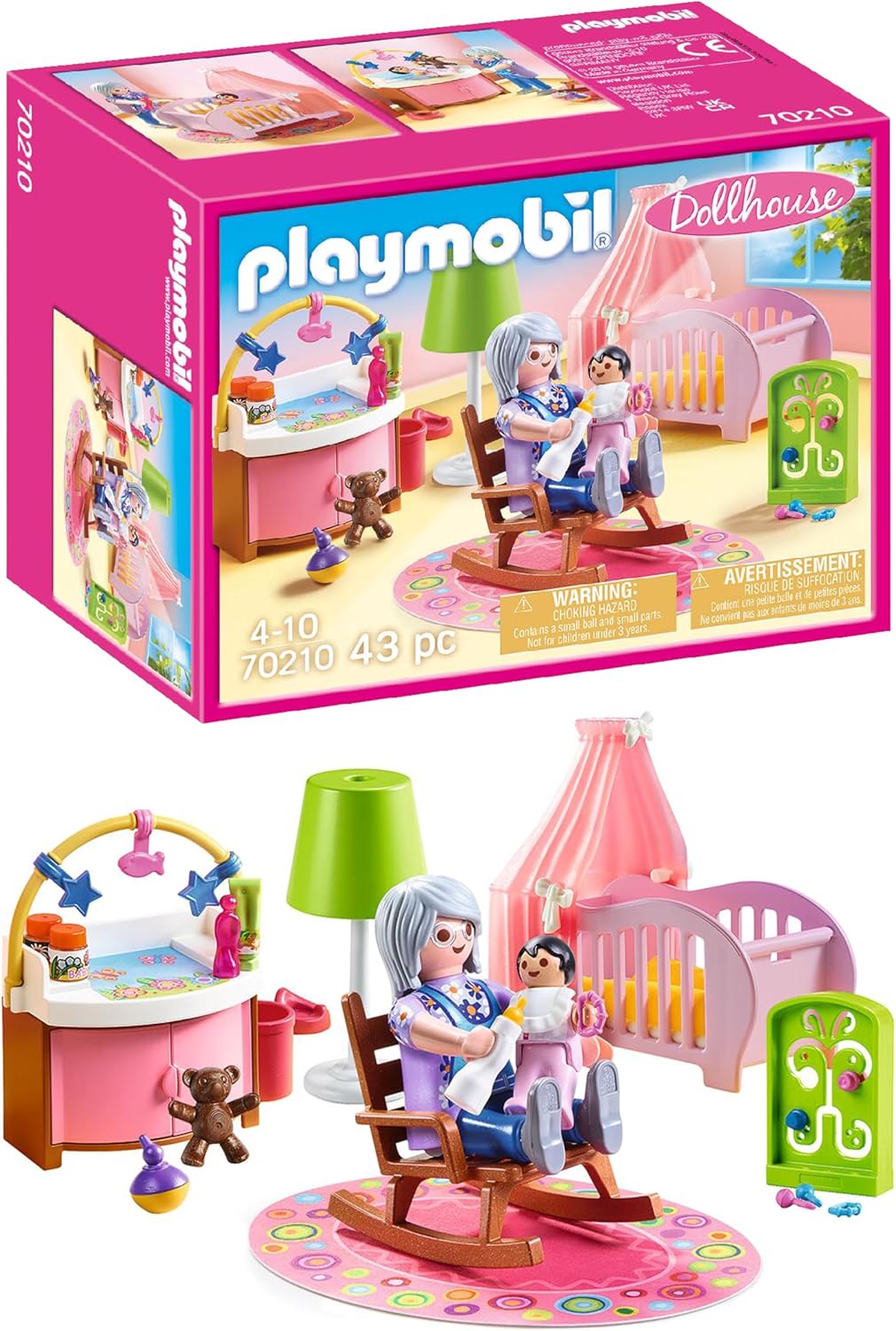 Detalle de PLAYMOBIL Dollhouse 70210, Cameretta della bambina – 43 pezzi per età 4+