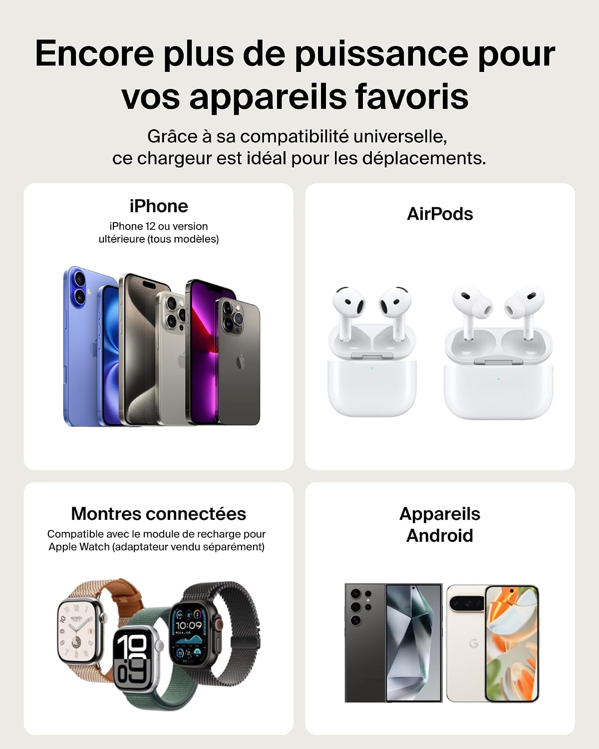 Thumbnail 3 de Belkin BoostCharge Batterie Externe Qi2 15 W – Chargeur portable magnétique 5 000 mAh