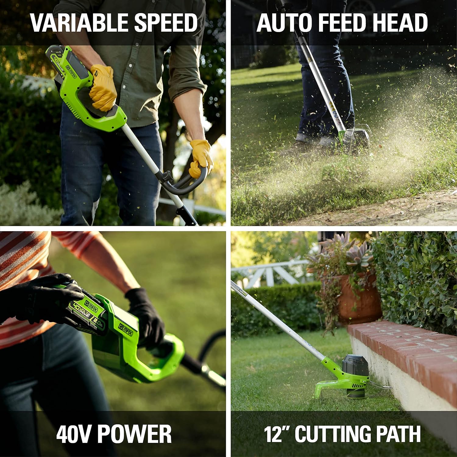 Thumbnail 2 de Greenworks Cordless String Trimmer, 40V