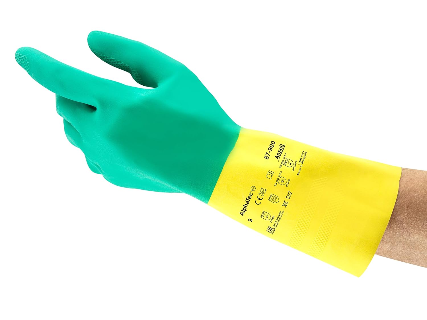 Detalle de Ansell AlphaTec 87-900 guanti chimici taglia 2XL